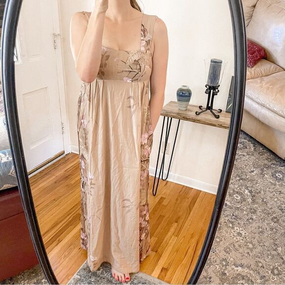Anthropologie Aurelie Maxi Dress Brown Butterfly - Picture 1 of 7